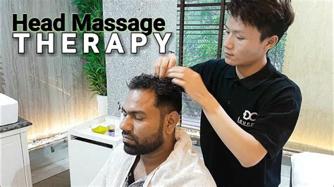 Relaxing Head Massage Therapy In Professional Saloon Asmr Videos Youtube