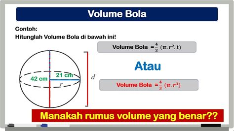 Luas Permukaan Dan Volume Bola Dunia Matematika Riset