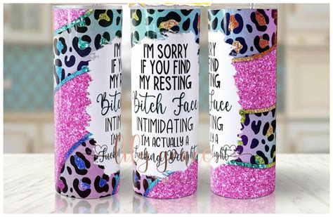 Resting Bitch Face Oz Skinny Insulated Tumbler Spend With Us Buy