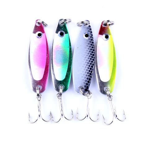 65g023oz Metal Spoon Lures Winter Ice Fishing Spinner Baits