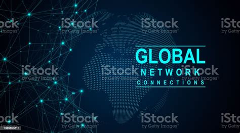 Globales Netzwerkverbindungskonzept Bigdatavisualisierung Soziale