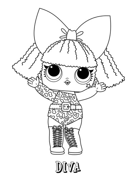 Lol Surprise Dolls Coloring Page Series 1 Diva Unicorn Coloring Pages