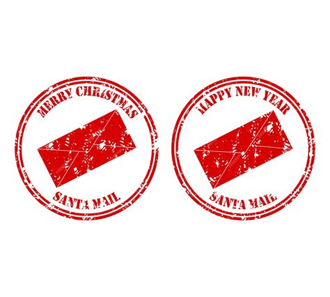 Premium Vector Postage Stamp Christmas Santa Delivery