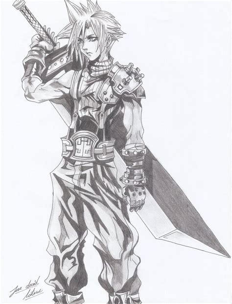 cloud strife final fantasy vii by davidlatorre