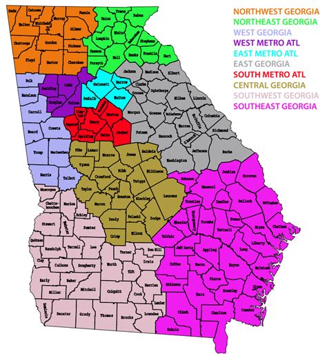 List 93 Pictures State Of Georgia Map With Cities And Counties Stunning