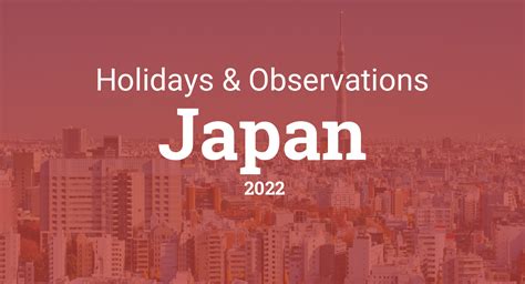 Holidays And Observances In Japan In 2022
