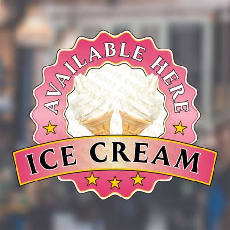 Ice Cream Sold Here Sticker Decal Cafe Shop Resturant Van Sign Ebay
