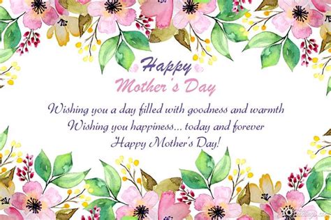 happy mother s day flower card with wishes
