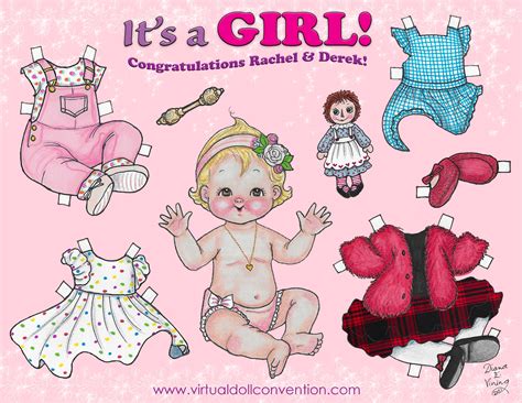 Its A Girl Paper Doll By Diana Vining Free Digital Download