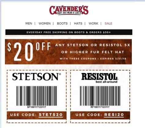 cavender coupons printable