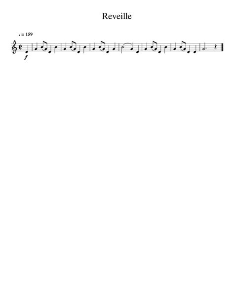 Reveille Sheet Music For Trumpet In B Flat Solo