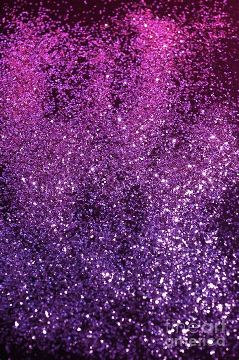 Purple Pink Ombre Lady Glitter 1 Shiny Decor Art Mixed Media By