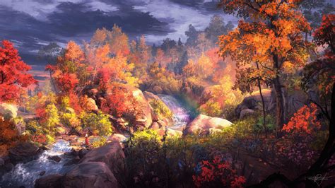 3840x2160 Fantasy Autumn Painting 4k 4k Hd 4k Wallpapers Images