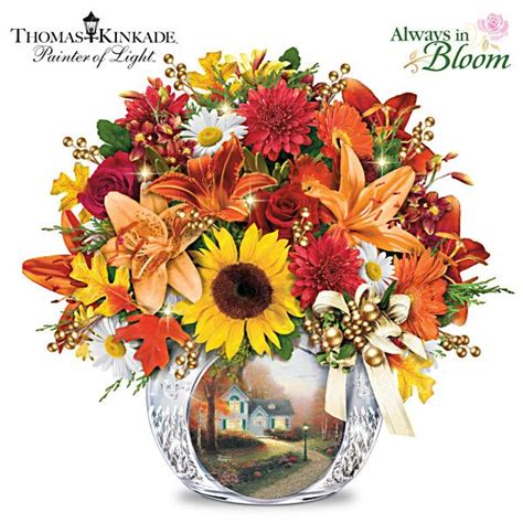 Each painting tells the entire story of a disney film in one image, taking inspiration from art, sketches and other historic documents from the disney archives. Thomas Kinkade Autumn's Golden Glow Table Centerpiece ...