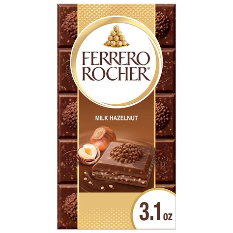 Ferrero Rocher Premium Chocolate Bar Milk Chocolate Hazelnut Great