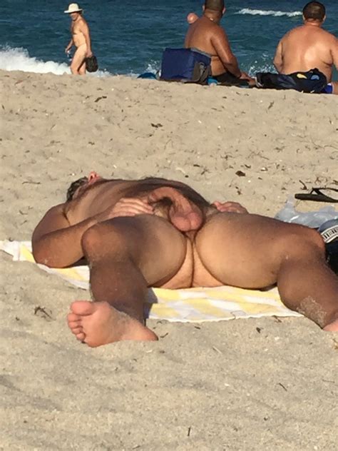 Gay Nude Beach Boner