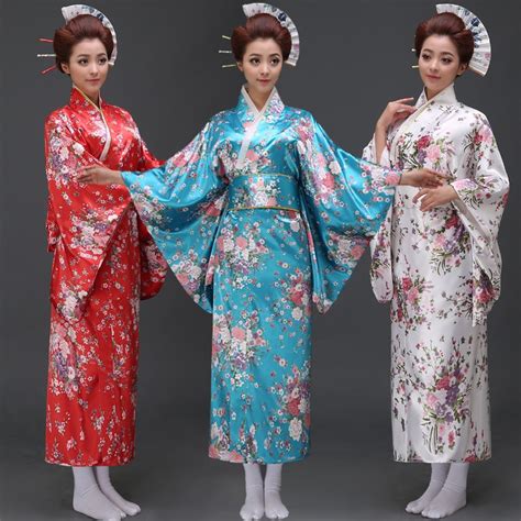 Women S Japanese Kimono Traditional Costume Female Yukata With Bowknot Lady Robe Authentic