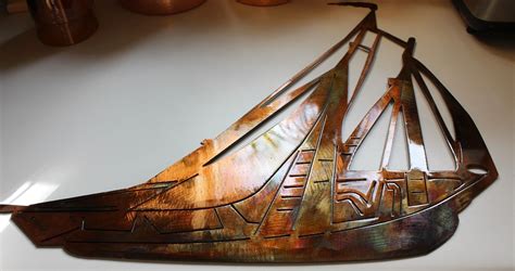 Decor metal cutout beach sea life. Sailboat, Sailing Metal Wall Art