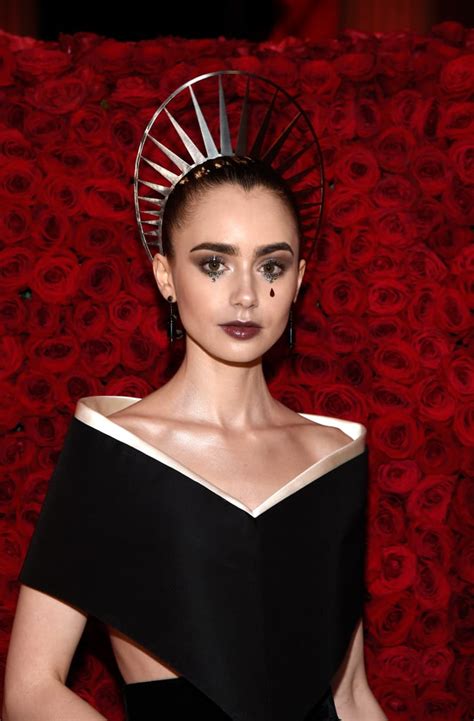 Lily Collins Makeup At The Met Gala Popsugar Beauty