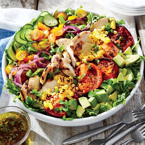 Grilled Chicken And Vegetable Summer Salad Recipe Myrecipes