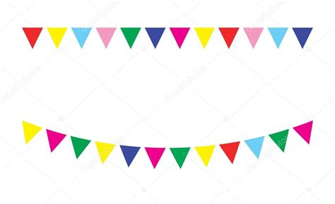 Bunting Festive Flags And Garland Festive Flags Set Colorful Festive