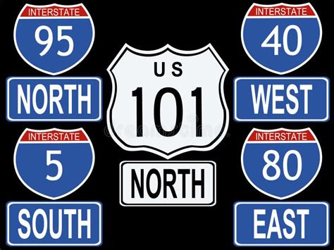 American Interstate Signs Stock Vector Illustration Of America 2178574