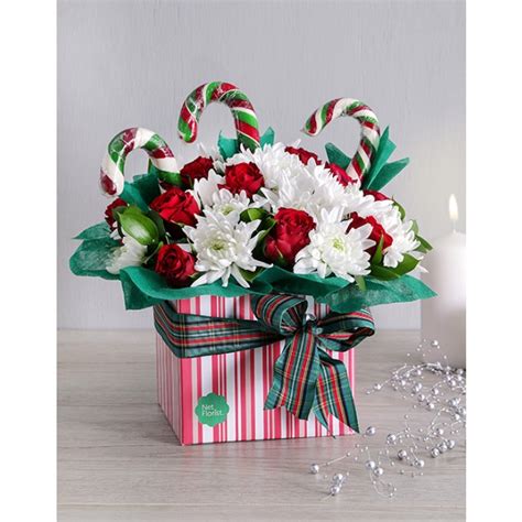 Cannot recommend send a surprise highly enough! Christmas Flower Gift Box | Red Rose Xmas Arrangement ...
