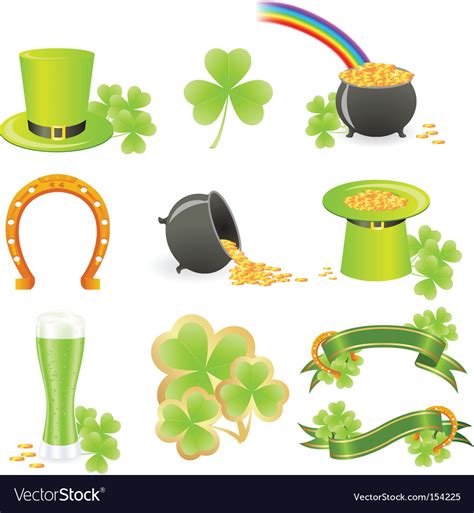 Shamrocks, or clovers, are used as st. St patricks day symbols Royalty Free Vector Image