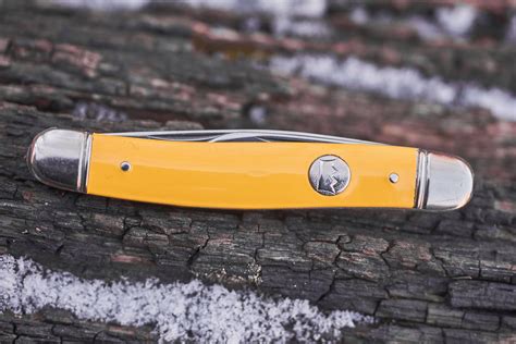 Vintage Imperial Nos Pocket Knife 2 Blade Yellow