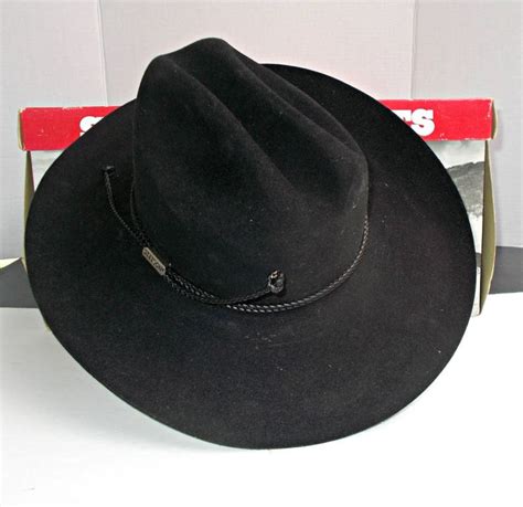 Nib 4x Beaver Hat6 78 Black Stetson Beaver Cowboy Hatblack Etsy