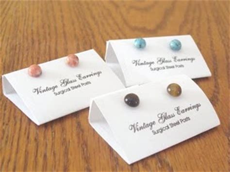 I came upon this idea on this website and i thought it was a wonderful way to package my jewelry while still personalizing it for my business. Post or Stud Earring Packaging — Jewelry Making Journal