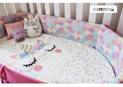 Slip the stretchy sheets over the crib mattress to provide a soft these sets include the basic bedding pieces, but add extra decor items in matching colors. Unicorn Bedding Set | Unicorn bed set, Crib bedding sets ...