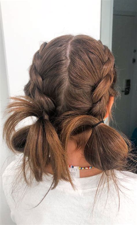 35 Cute And Cool Hairstyles For Teenage Girl Braid To Messy Bun