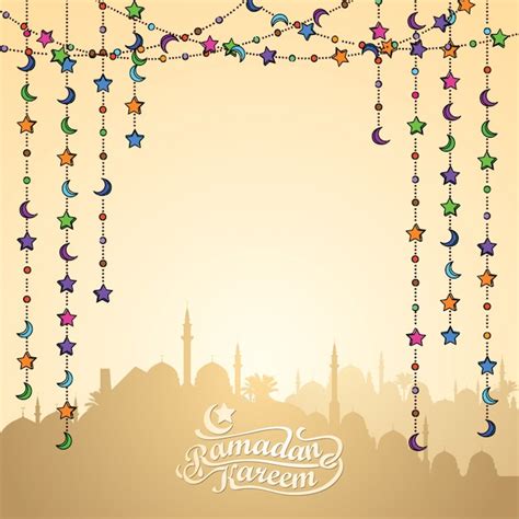 Premium Vector Ramadan Kareem Greeting Card Template