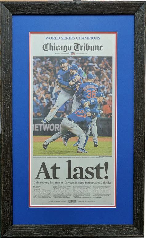 Reserve a table at burger bar chicago, chicago on tripadvisor: Custom rustic black frame with Cubs colors for the matting ...