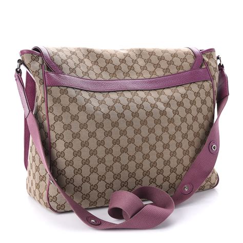 Gucci Monogram Convertible Diaper Bag Pink 608785