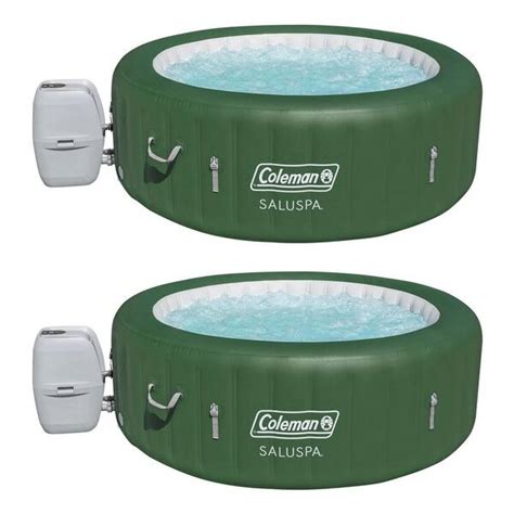 Coleman Saluspa 6 Person Inflatable Spa Bubble Massage Hot Tub 2 Pack 2 X 90363e Bw The Home