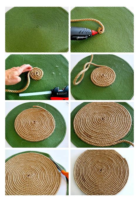 Easy Jute Placemats Diy Placemats Rope Crafts Diy Crafts To Sell