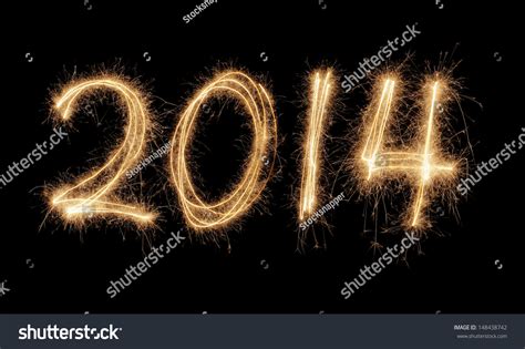 Number 2014 Written With A Sparkler Stock Photo 148438742 Shutterstock