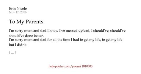 To My Parents By Erin Nicole Hello Poetry