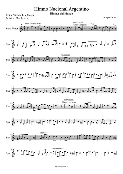 Abajo puedes encontrar todos los arreglos que tenemos disponibles actualmente de himno nacional argentino (argentinian national anthem). tubepartitura: Himno Nacional Argentino partitura para ...