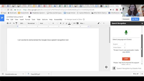 Online text to speech converter. Speech to Text in Google Docs - YouTube