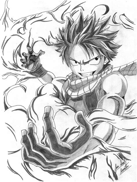 Natsu Dragneel From Fairy Tail Drawing At Getdrawings Free Download