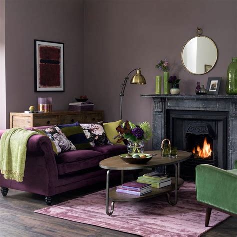 Purple And Green Makes A Stunning Colour Scheme 💚💜 Inreda Vardagsrum Vardagsrum Färger