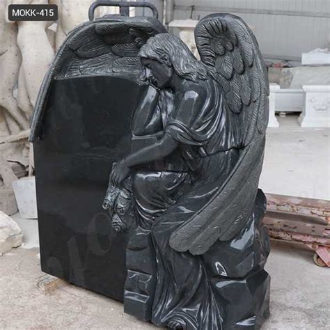 Check spelling or type a new query. Black Granite Memorials Headstone Carving Wepping Angel ...