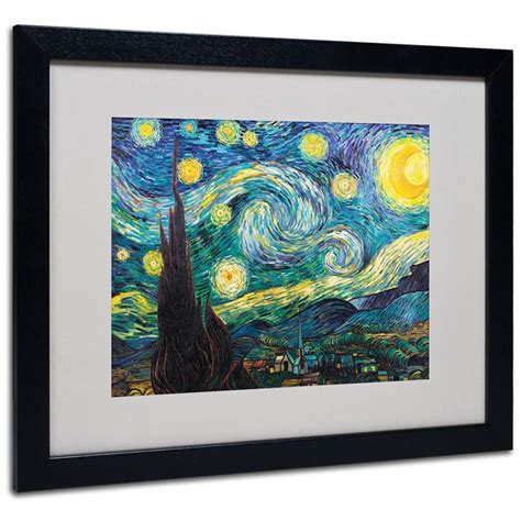 Starry Night Framed Matted Art By Vincent Van Gogh 297842 Wall Art