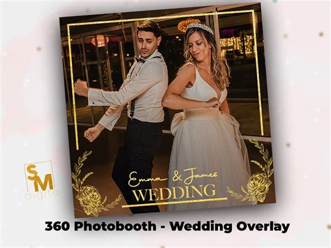360 Photo Booth Overlay For Wedding Gold 360 Spinner Booth Etsy
