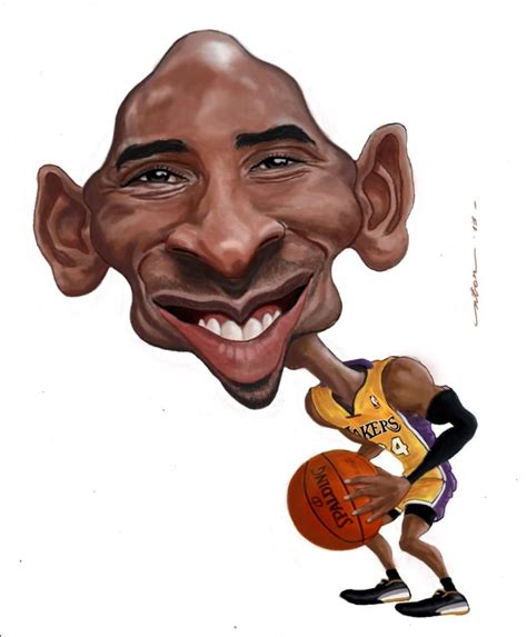 Kobe Bryant Cartoon Art Funny Caricatures Kobe