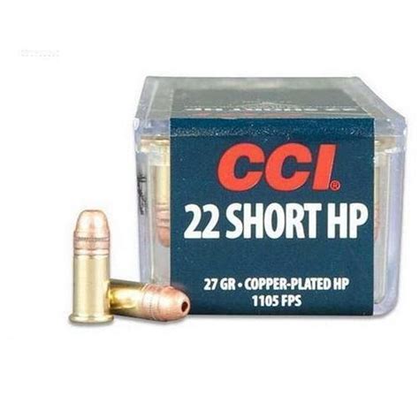 Cci 22 Short 27 Grain Copper Plated Hollow Point 100 Rounds Ammo