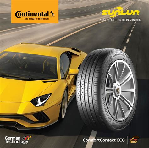 Continental contisportcontact 6 is a max performance summer tyre with asymmetrical tread pattern, designed for passenger cars. Continental ComfortContact CC6 Passenger Tyre|Sarawak|SUNLUN